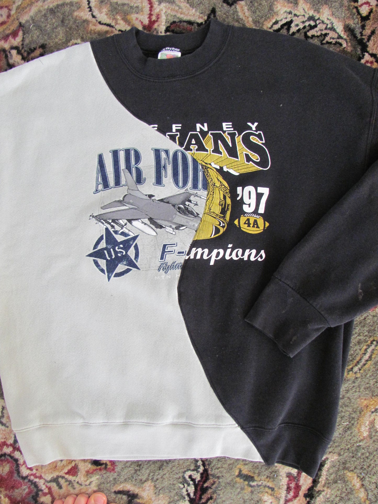 Two Tone Air Force Crew Neck