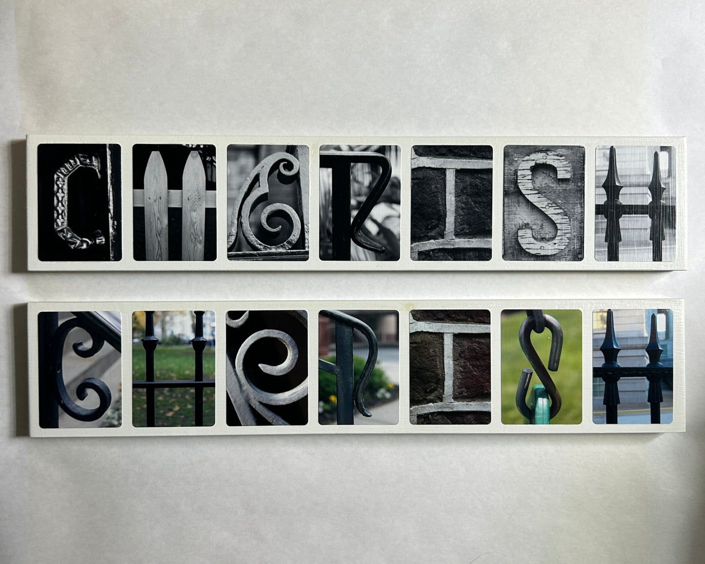 7 letter wooden plaques