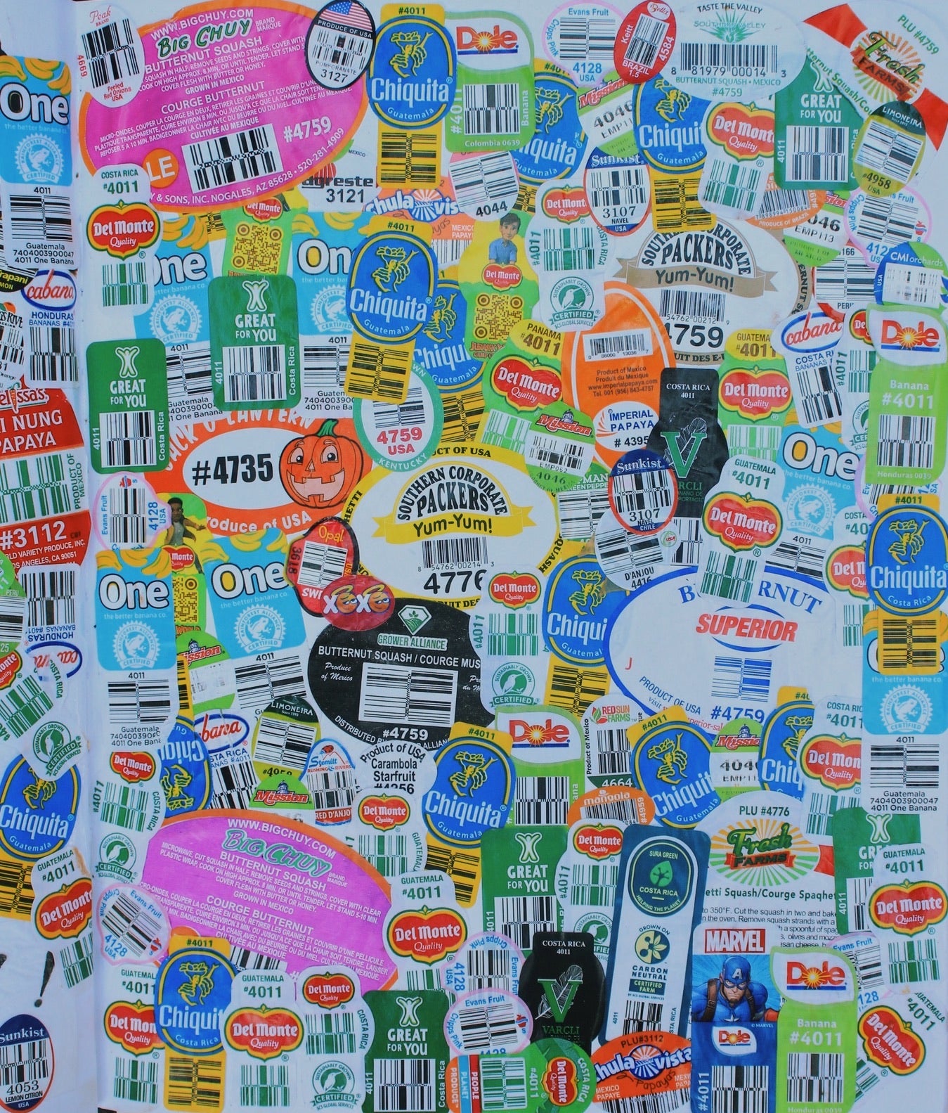 Fruit Sticker Collage - Poster