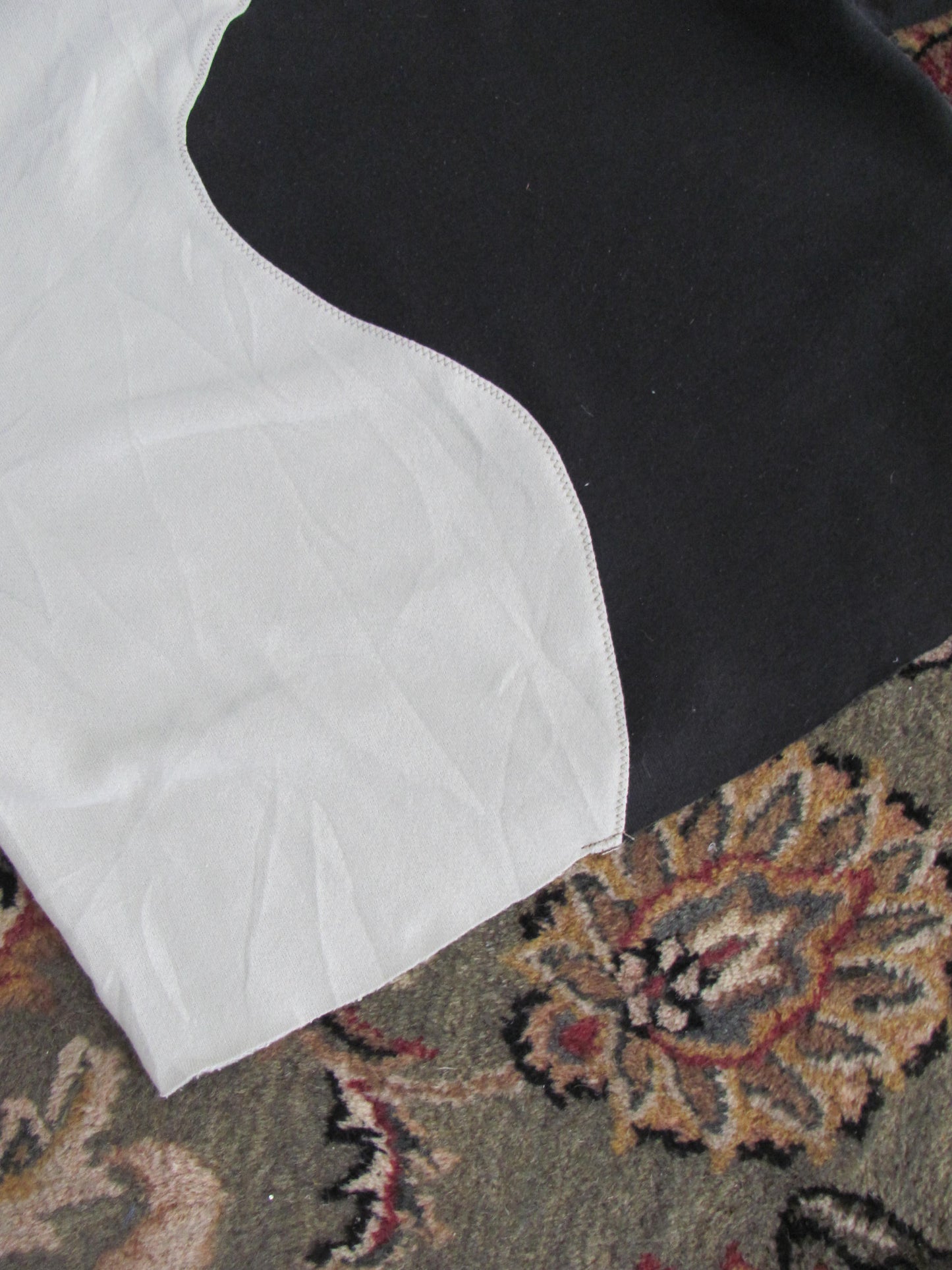 Two Tone Patch Work Crew Neck