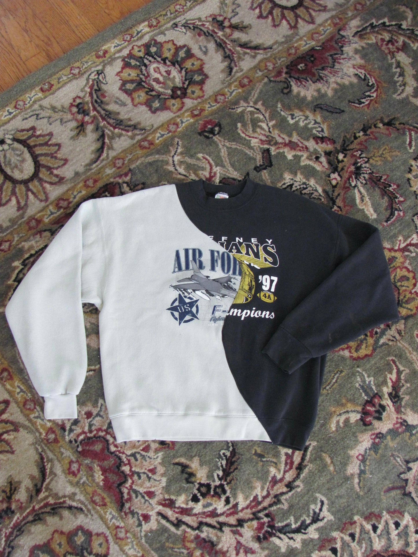 Two Tone Air Force Crew Neck